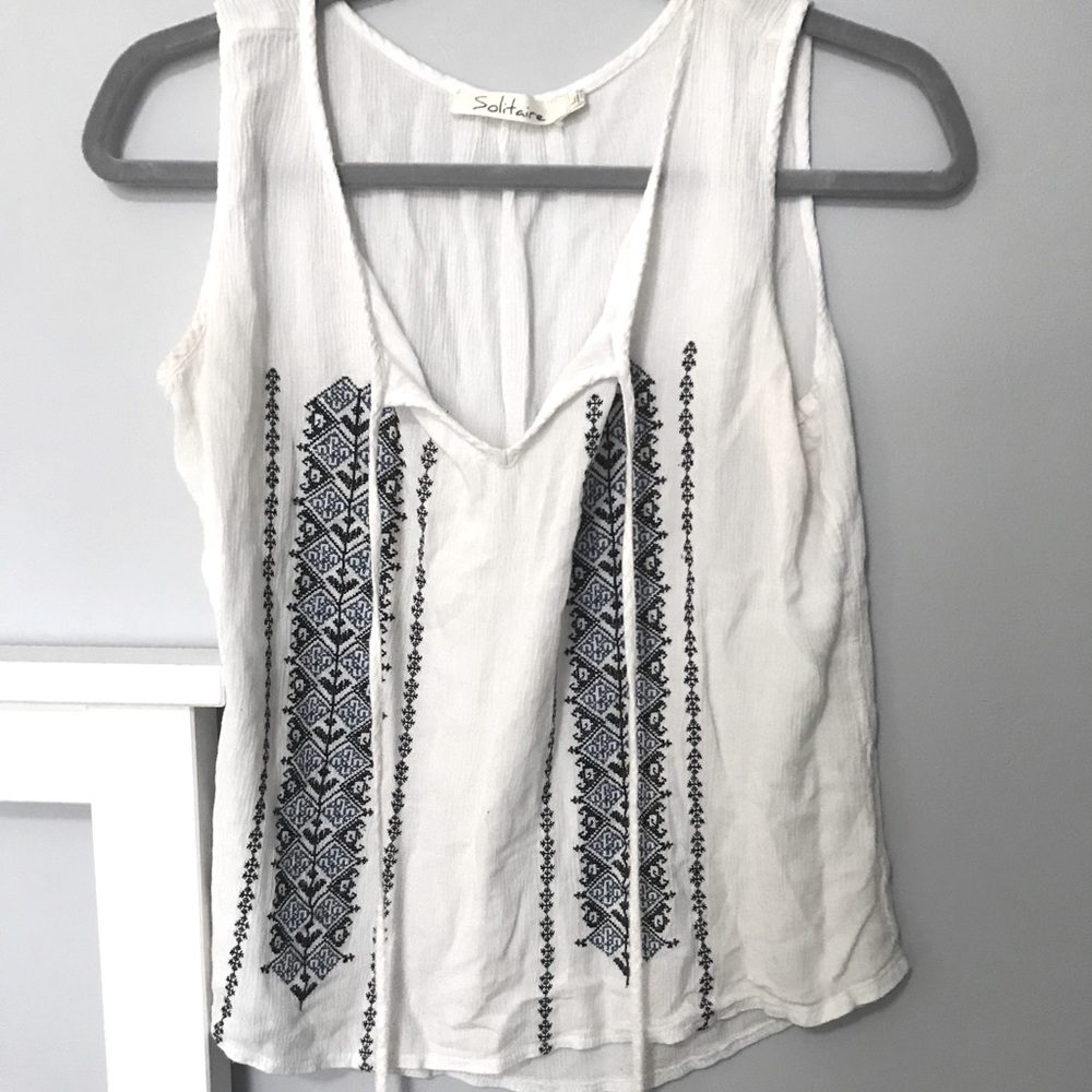 Sheer White Patterned Blouse